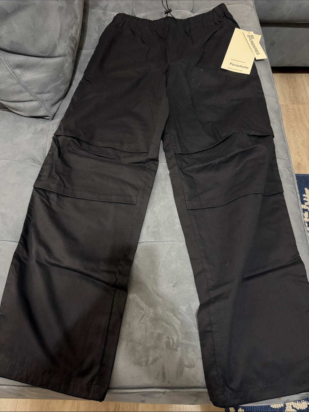 No Boundaries Black and Mauve Parachute Pants